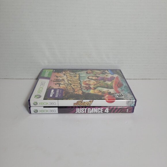 Lot of 2 Xbox 360 Kinect Games Just Dance 4 & Kinect Adventures New Sealed - Picture 3 of 7